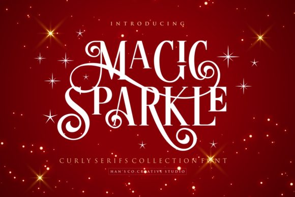 Magic Sparkle: A Playful Serif Font for Winter Crafts & Handmade Brands