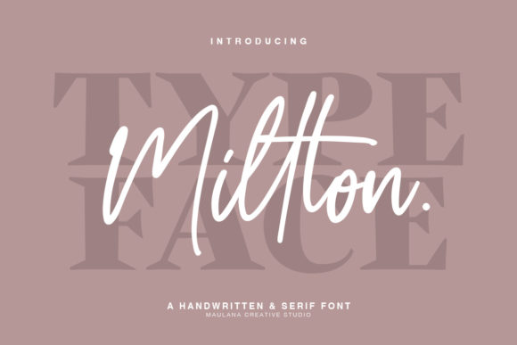 Millton Duo: A Script Handwritten Font Pair That Converts